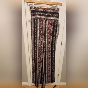 Shosho Multicolor Paisley Wide-Leg Pants  waust =15"